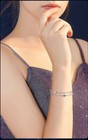 925 Sterling Silver Double Layer Star Linked Charm Bracelet Women Jewellery Gift