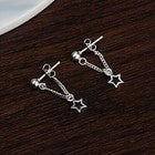 Women Girls 925 Sterling Silver Star Dangle Drop Stud Earrings Jewellery Gift UK