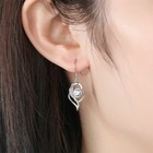Swirl Stone Pendant Necklace Stud Earrings 925 Sterling Silver Women Jewellery