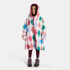 OHS Kids Drying Changing Robe Fun Print Sherpa Lined Water Resistant Long Coat