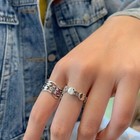 925 Sterling Silver Vintage Fish Shaped Adjustable Ring Women Girls Jewellery