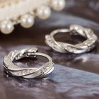 925 Sterling Silver Crystal Hoop Earrings Women Girls Jewellery Gift UK