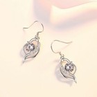 Swirl Stone Pendant Necklace Stud Earrings 925 Sterling Silver Women Jewellery