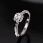 925 Sterling Silver Cubic Zirconia Adjustable Ring Women Girls Jewellery Gift