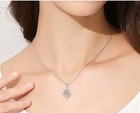 Swirl Stone Pendant Necklace Stud Earrings 925 Sterling Silver Women Jewellery