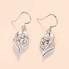 Swirl Stone Pendant Necklace Stud Earrings 925 Sterling Silver Women Jewellery