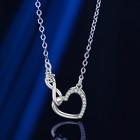 925 Sterling Silver Crystal Heart Pendant Necklace Women Girls Jewellery Gift UK