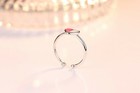 Womens Girls Colourful Heart Adjustable Ring 925 Sterling Silver Valentines Gift