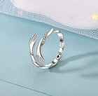 925 Sterling Silver Crystal Love Hug Adjustable Ring Women Girls Jewellery Gift