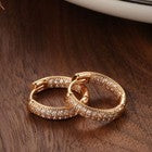 Charm Crystal Huggie Hoop Earrings 925 Sterling Silver Plated Jewellery women UK