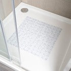 OHS PVC Bath Mat Clear Printed Non Slip Quick Dry Shower Rug Adults Kids