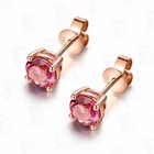 925 Sterling Silver Multi Colour Cubic Zirconia Stud Earrings Women Jewellery