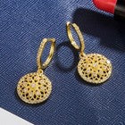 Dream Catcher Crystal Dangle Hoop Earrings 925 Sterling Silver Women Jewellery