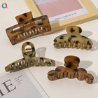 Large Coffee Colour Hair Claw Crab Clip Hair Styling For Women Hair Accessories