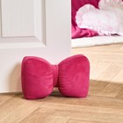 OHS Weighted Door Stop Bow Shaped Matte Velvet Decorative Stoppers
