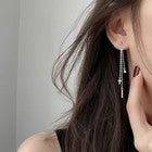 925 Sterling Silver Cross Star Dangle Tassel Drop Earrings Womens Jewellery UK