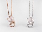 Moonstone Cat Pendant Chain Necklace 925 Sterling Silver Women Jewellery Gift UK