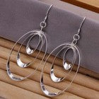 Womens Girls 925 Sterling Silver Round Circle Drop Hook Earrings Jewellery Gift