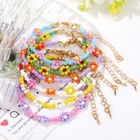 Bohemia Beaded Daisy Charm Bracelet Women Girls Jewellery Gift UK
