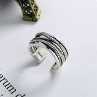Braided Twisted Rope Adjustable Ring 925 Sterling Silver Women Mens Jewellery UK