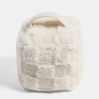 OHS Checkerboard Weighted Door Stop Fluffy Decorative Stoppers with Handle