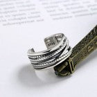 Braided Twisted Rope Adjustable Ring 925 Sterling Silver Women Mens Jewellery UK
