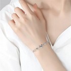 925 Sterling Silver Love Heart Charm Bracelet Womens Girls Jewellery Gift