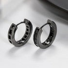 925 Sterling Silver Black Crystal Hoop Earrings Jewellery Women Girls Gift UK