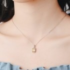 Crystal Square Pendant Chain Necklace 925 Sterling Silver Jewellery Gift UK