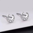 925 Sterling Silver Crystal Star Stud Earrings Jewellery Women Girls Gift UK