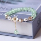 Beautiful Daisy Beaded Charm Bracelet Women Girls Childrens Jewellery Gift