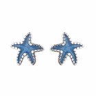 Womens Girls 925 Sterling Silver Cute Mini Starfish Stud Earrings Jewellery Gift