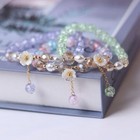 Beautiful Daisy Beaded Charm Bracelet Women Girls Childrens Jewellery Gift