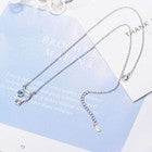 Cute Cat Blue Eye Pendant Chain Necklace 925 Sterling Silver Women Jewellery UK