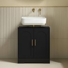 OHS Arch Under Sink Bathroom Cabinet with 2 Doors Wooden Under Basin Storage