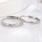 925 Sterling Silver Crystal Stone Adjustable Ring Engagement Women Jewellery UK