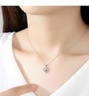 925 Sterling Silver Crystal Heart Swirl Pendant Chain Necklace Stud Earrings UK