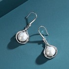 925 Sterling Silver Crystal Pearl Drop Hook Earrings Womens Girls Jewellery Gift