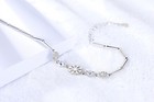 925 Sterling Silver Crystal Snowflakes Bracelet Women Jewellery Christmas Gift