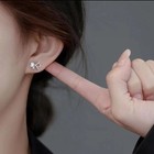 925 Sterling Silver Crystal Bow Stud Earrings Jewellery Women Girls Gift UK