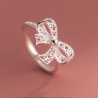 925 Sterling Silver Bow Tie Adjustable Ring Womens Girls Jewellery Gift UK