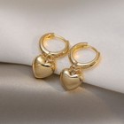 Charm Gold Heart Drop Dangle Hoop Earrings Women Girls Jewellery Gift UK