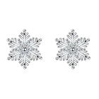 Crystal Snowflakes 925 Sterling Silver Necklace Stud Earrings Christmas Gift UK