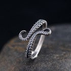 925 Sterling Silver Vintage Octopus Adjustable Ring Women Girls Jewellery Gift