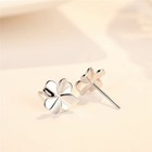 925 Sterling Silver Love Clover Stud Earrings Womens Girls Jewellery Gift