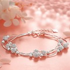 925 Sterling Silver Bead Linked Bracelet Women Girls Jewellery Gift UK