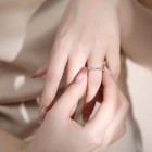925 Sterling Silver Crystal Twisted Adjustable Ring Women Girls Jewellery Gift