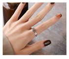 Vintage Heart Belt Adjustable Ring 925 Sterling Silver Girls Women Jewellery UK