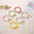 Lovely Daisy Beaded Charm Bracelet Girls Kid Childrens Jewellery Gift