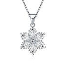 Crystal Snowflakes 925 Sterling Silver Necklace Stud Earrings Christmas Gift UK